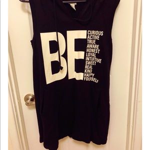 Graphic Hooded Mini Dress